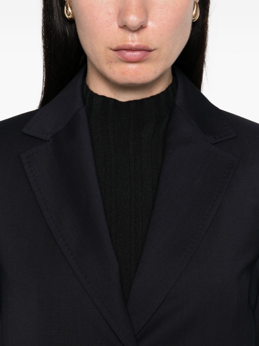 three-button long-sleeved blazer - 5