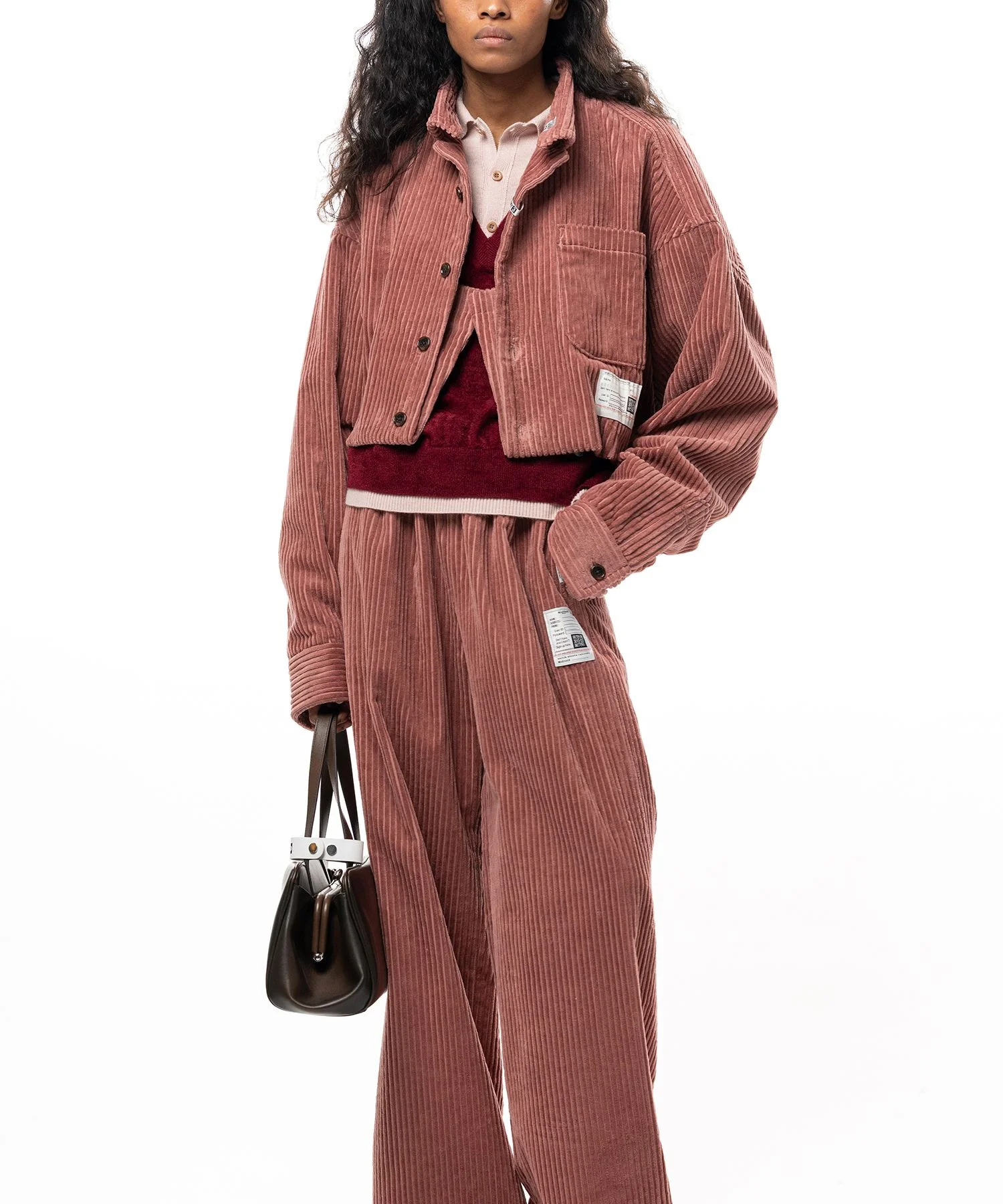 Roll-up Hem Corduroy Shirt - 1