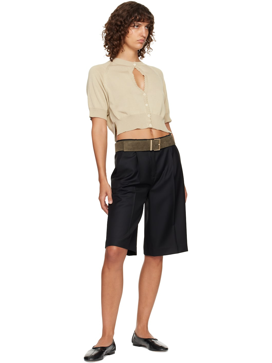 Khaki Evro Suede Leather Belt - 2