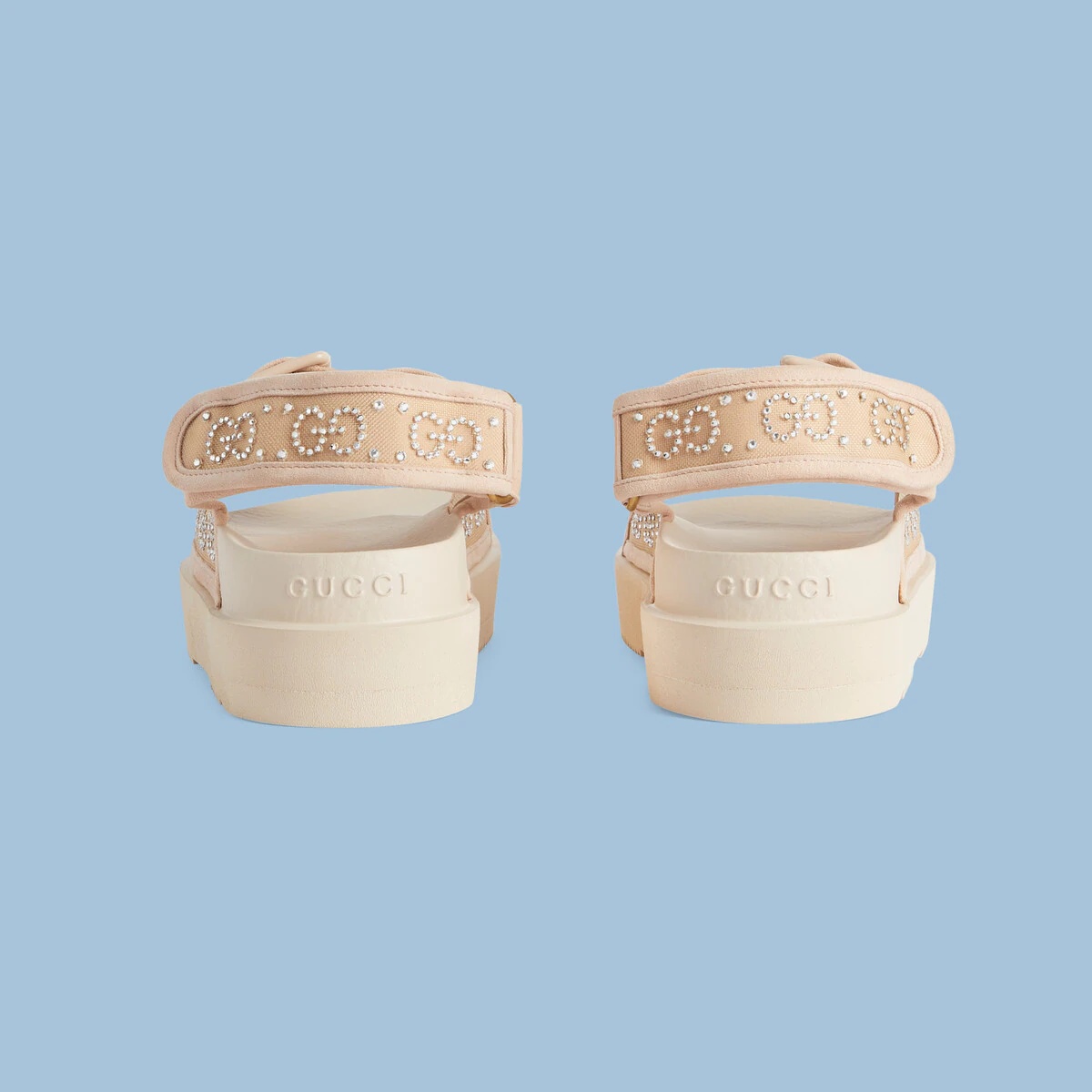 GUCCI Women's GG sandal with crystals | REVERSIBLE