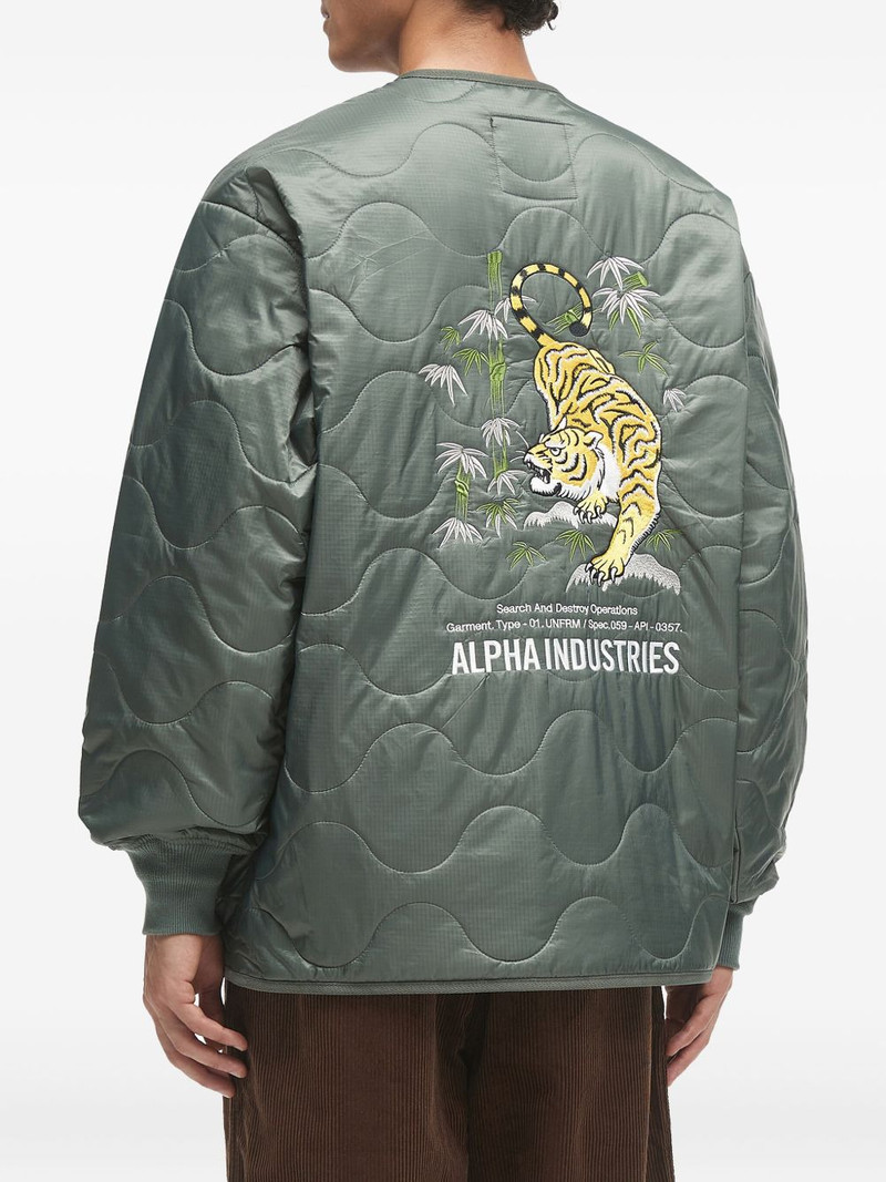 tiger-embroidered quilted jacket 4