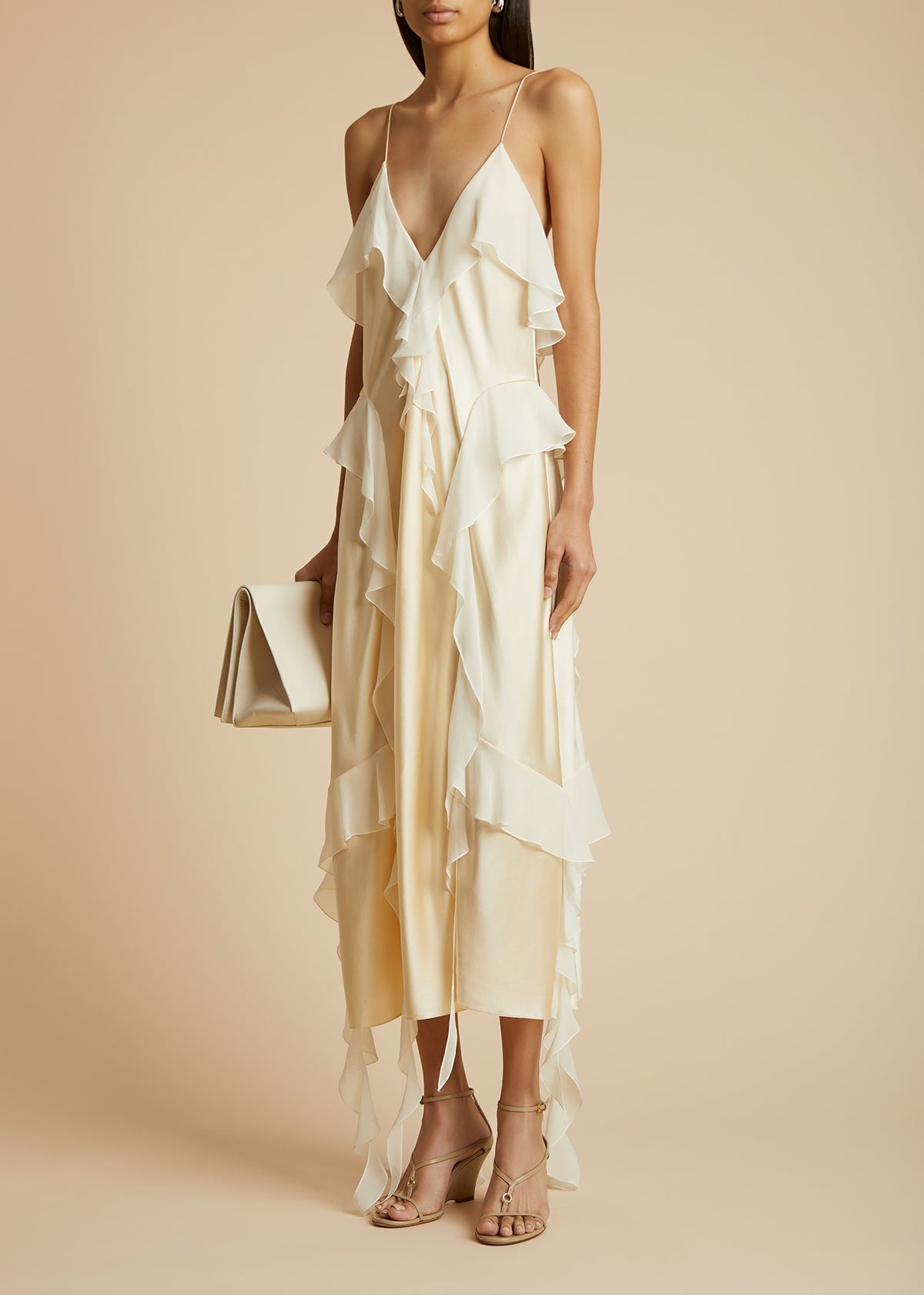 The Hudson Tote in Off-White Leather - 5