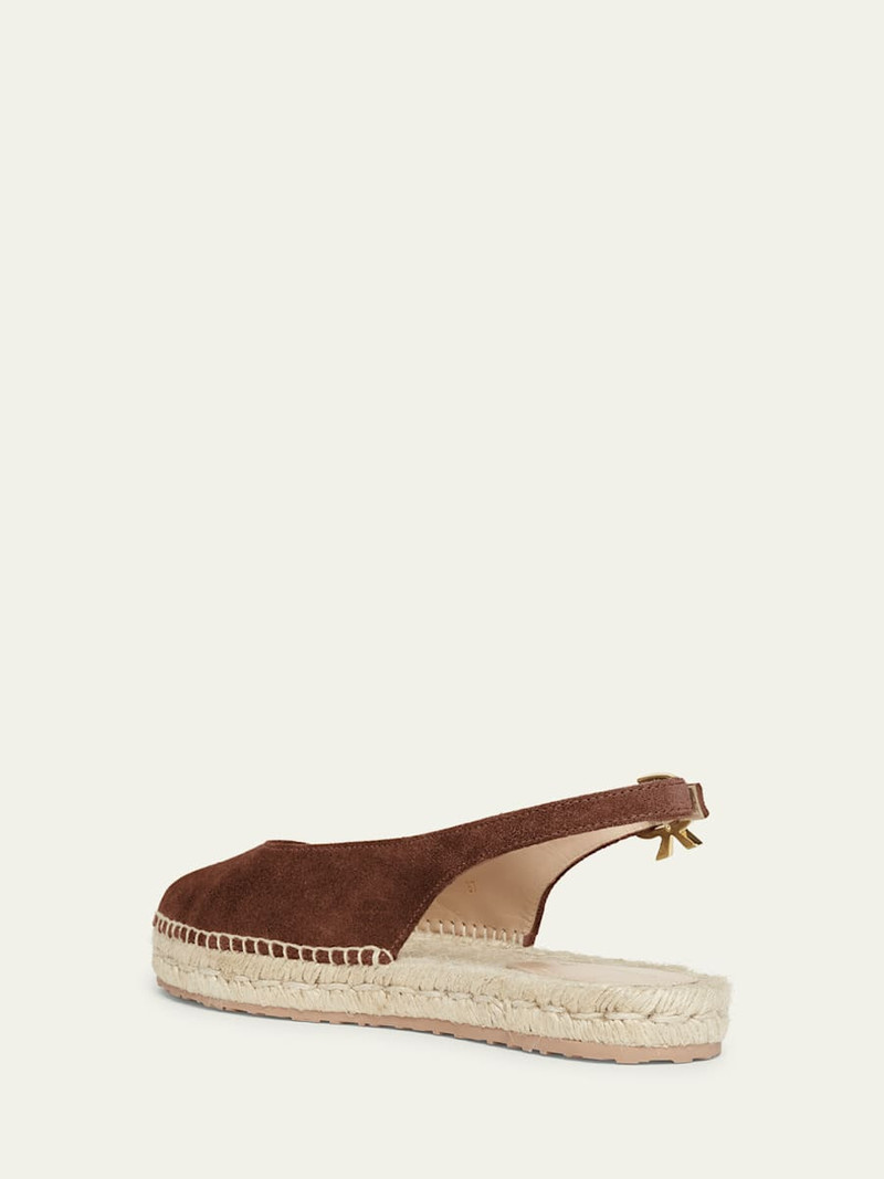 Gianvito Rossi Suede Slingback Ballerina Espadrilles outlook