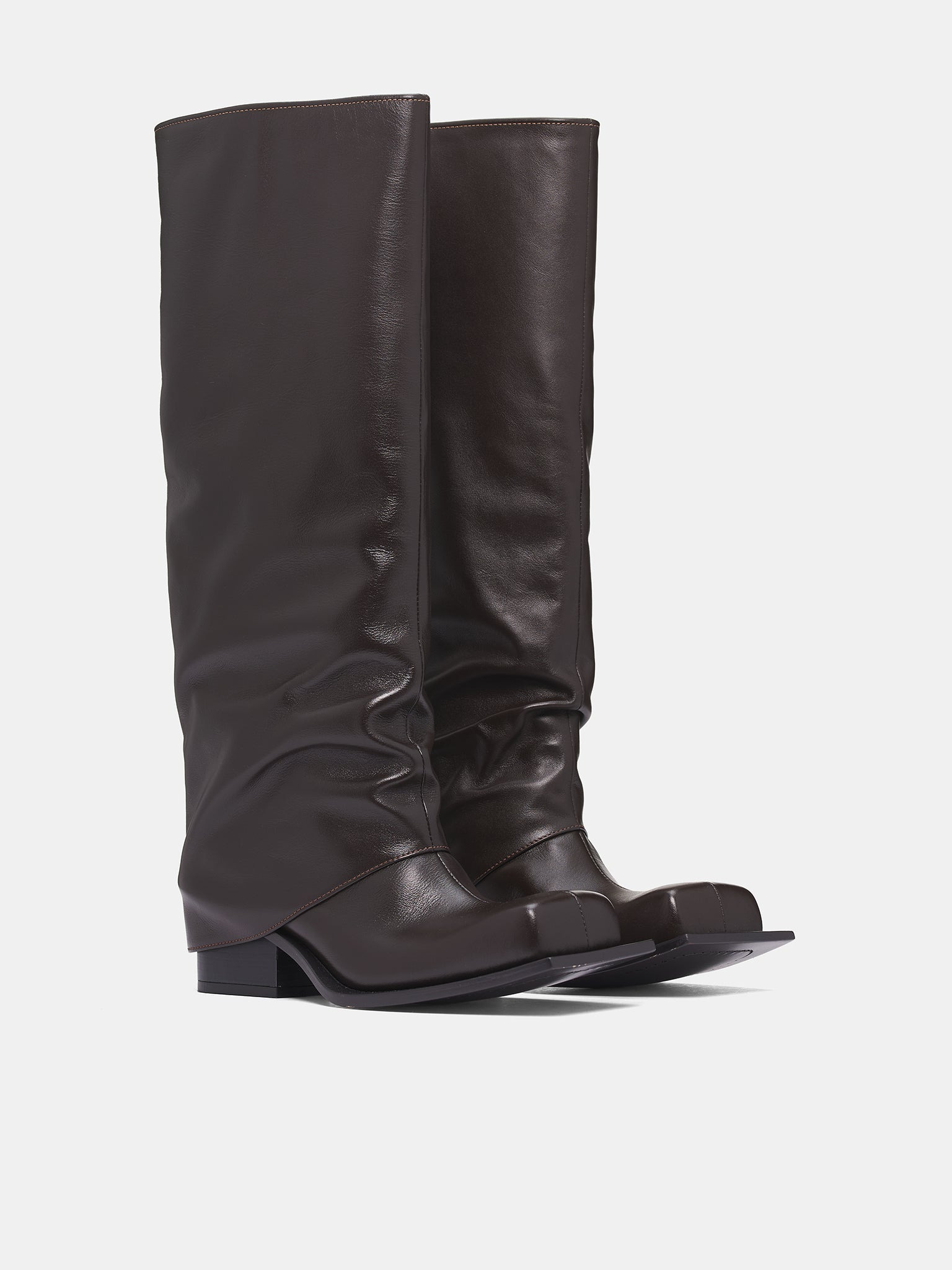 Havva Chunky Heel Leather Boots - 2