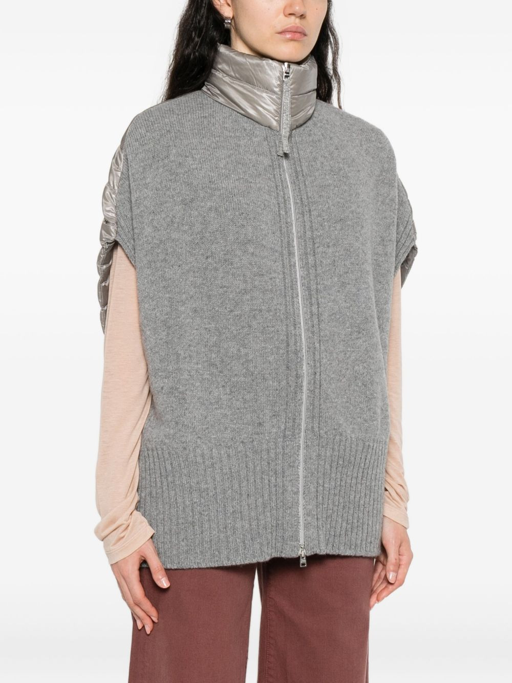 ribbed-knit gilet - 3