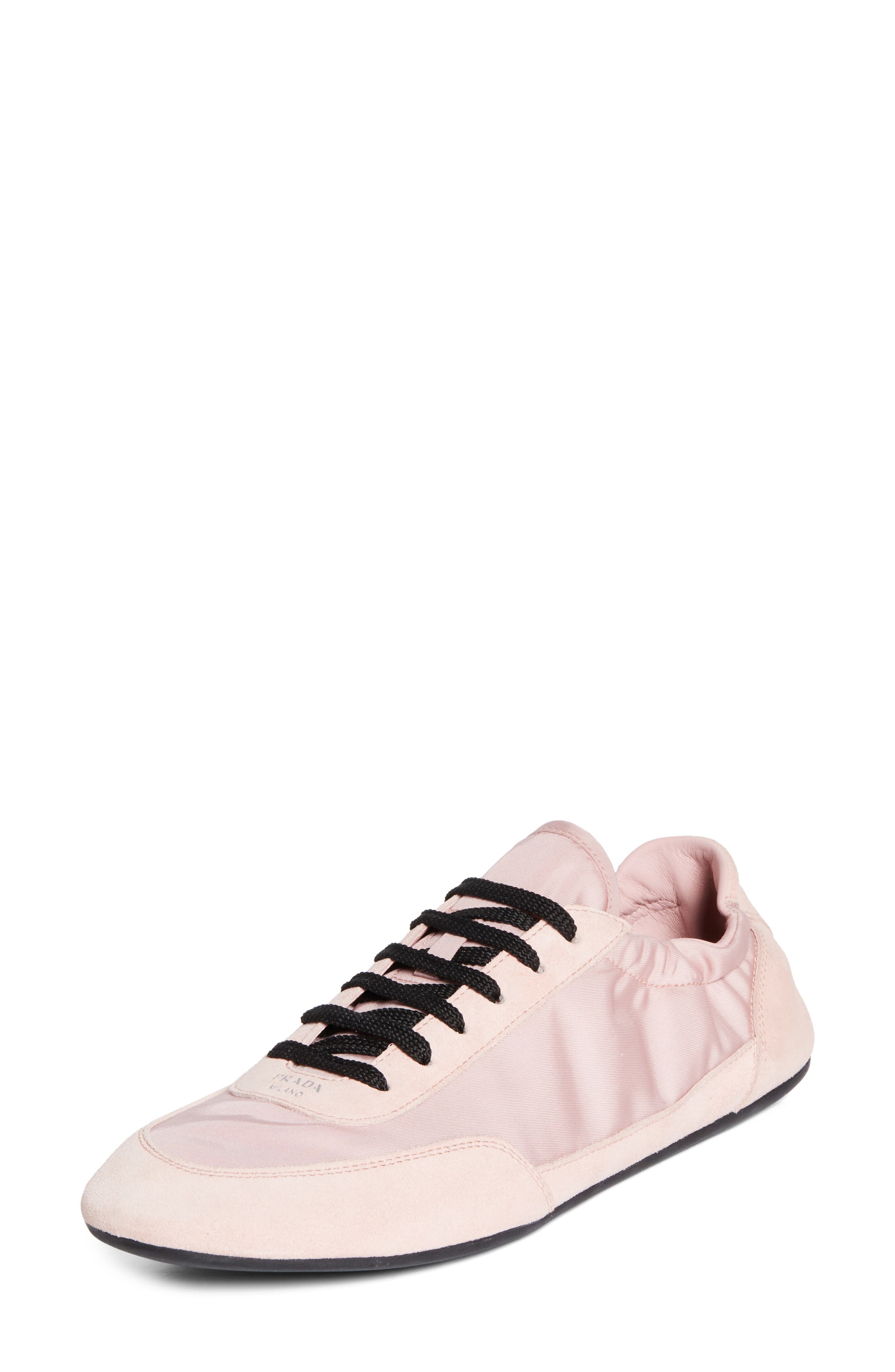 Prada Collapse Mixed Media Low Top Sneaker in Pesco at Nordstrom - 1