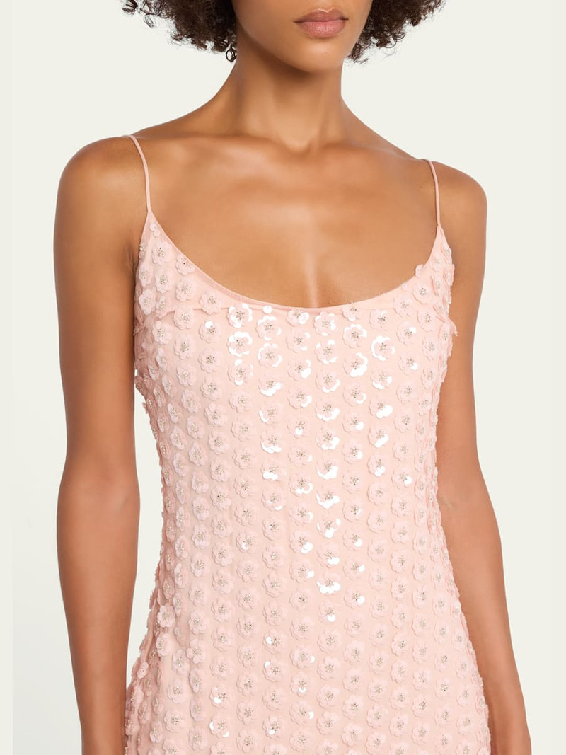 Isis Floral Sequined Slip Gown 5