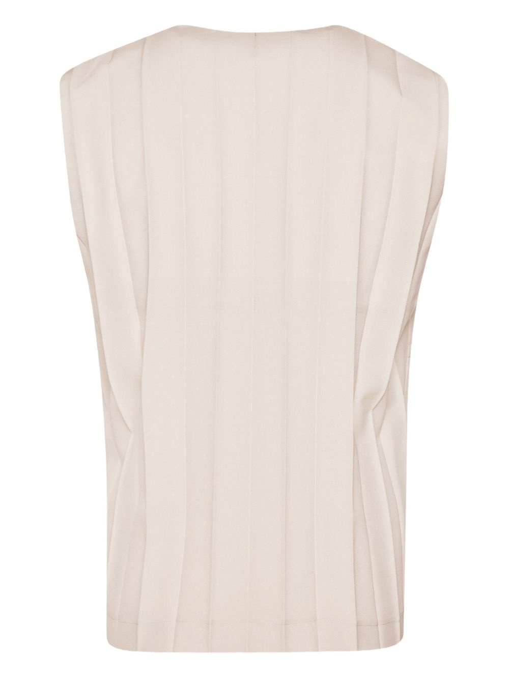 pleated sleeveless vest - 2