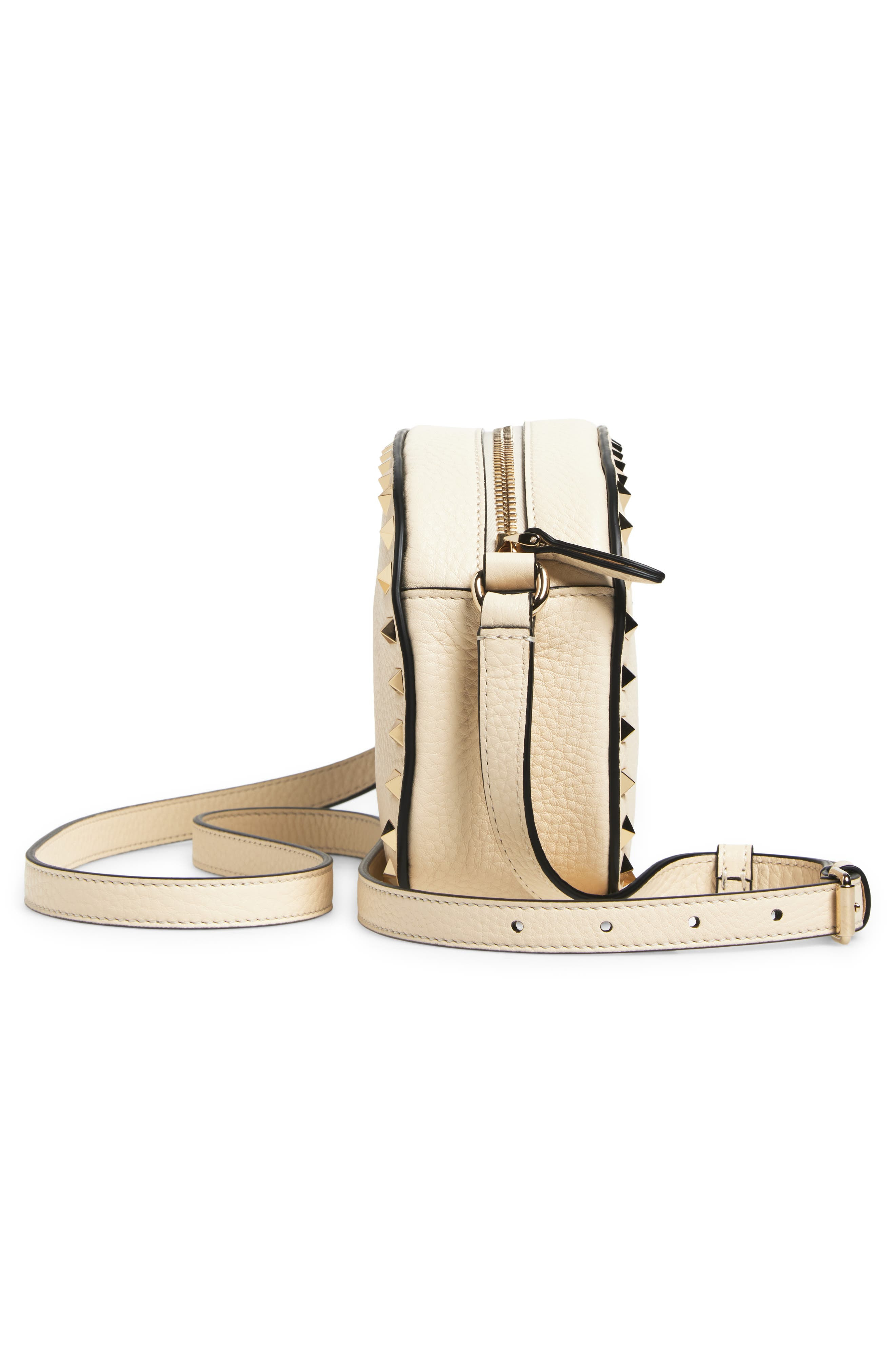 Valentino Garavani Rockstud Crossbody Camera Bag in Light Ivory at Nordstrom - 6