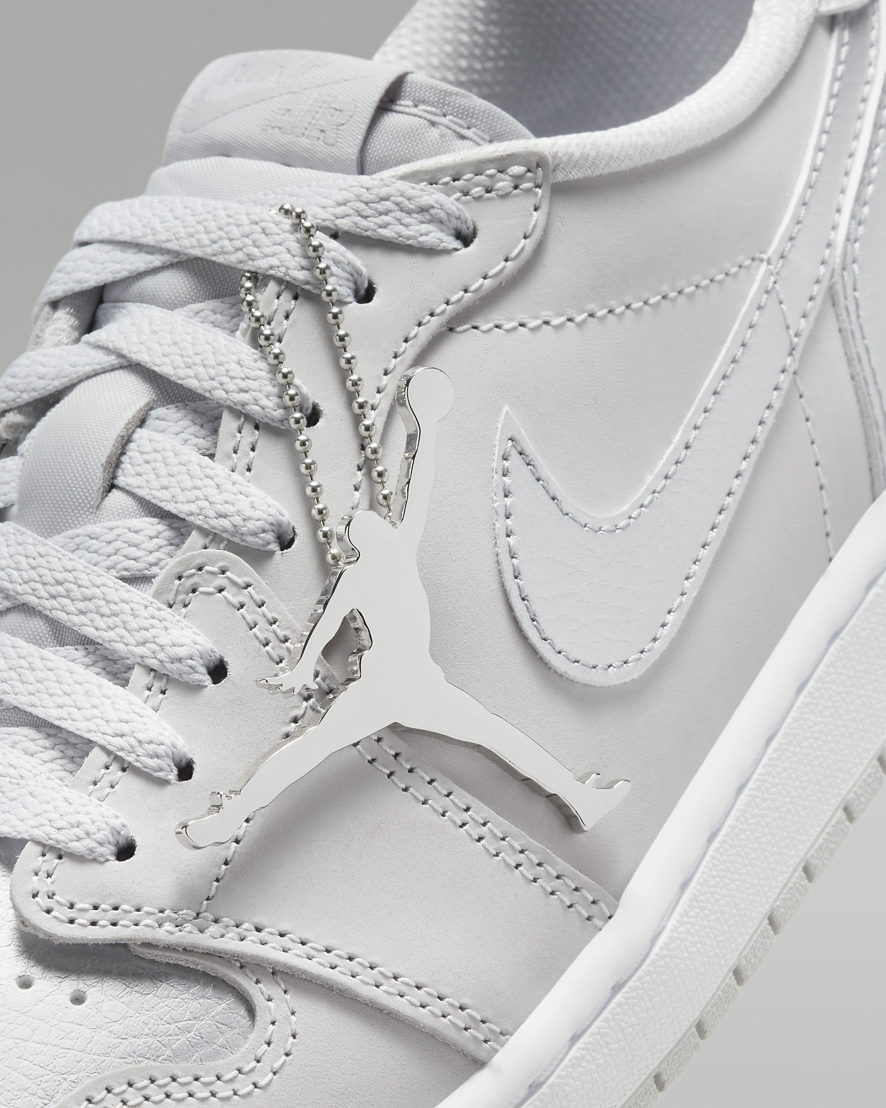 Men's Air Jordan 1 Low OG "Silver" Shoes - 10