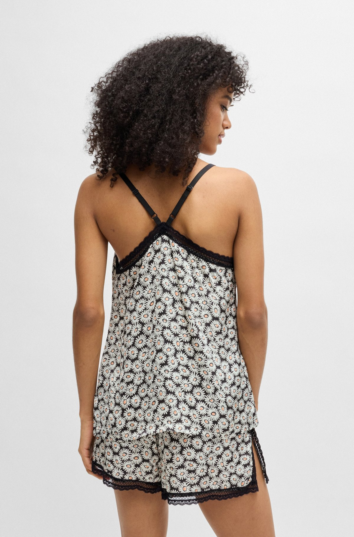 LACE-TRIM PAJAMA VEST IN SATIN - 5