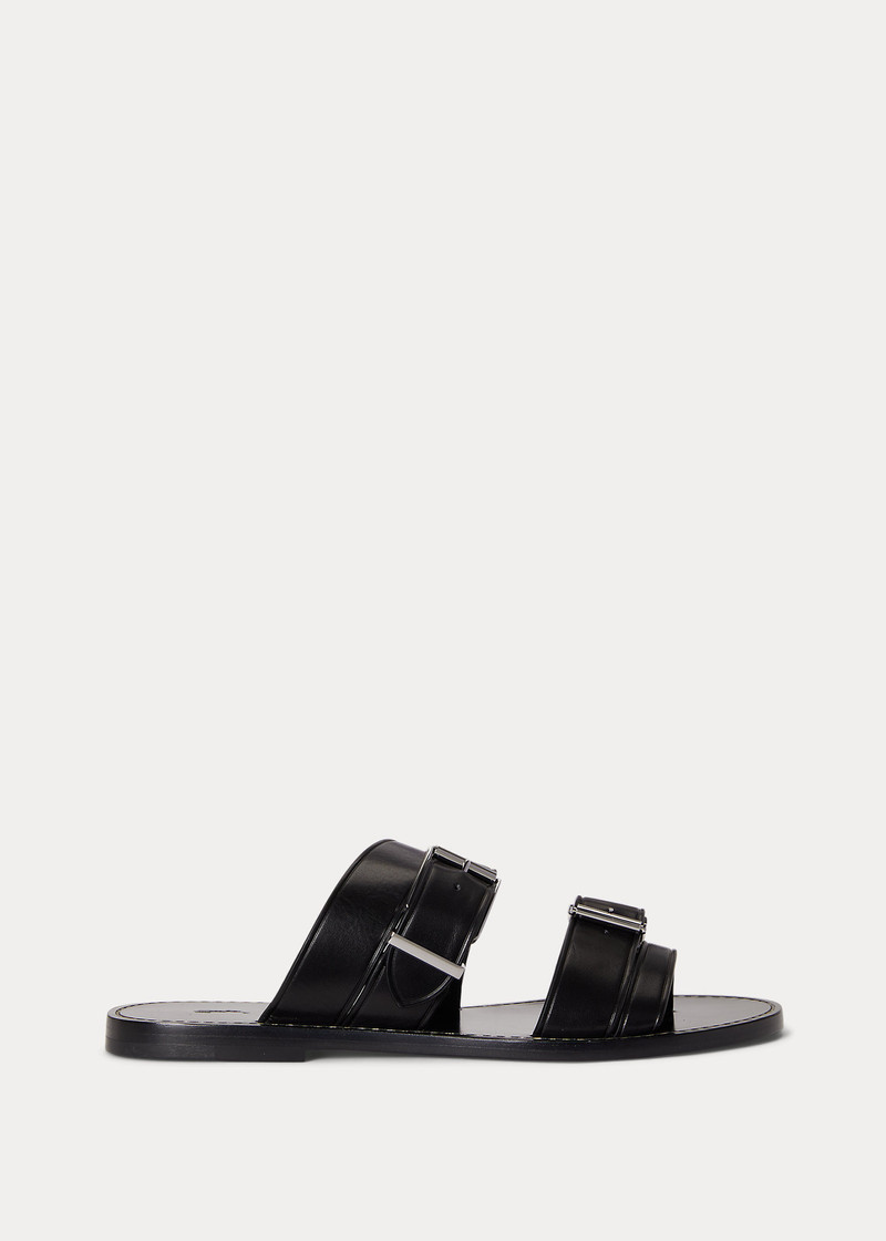 Buckled-Strap Leather Sandal 1