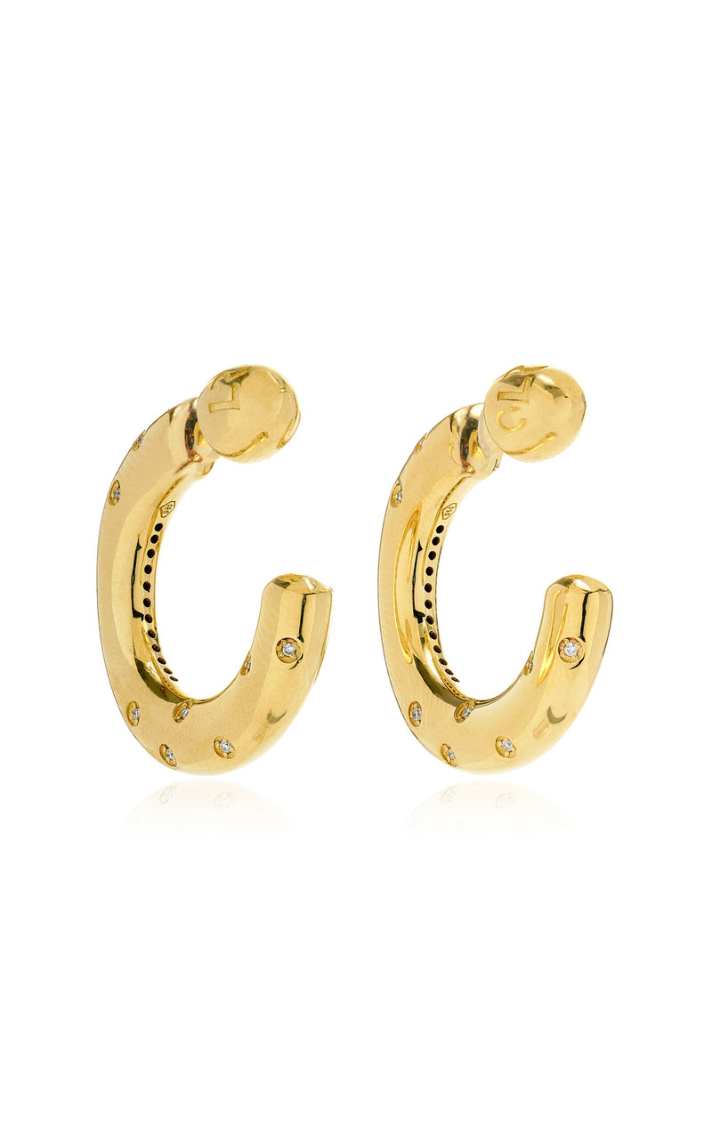 Peggy 14K Yellow Gold Diamond Earrings gold 3