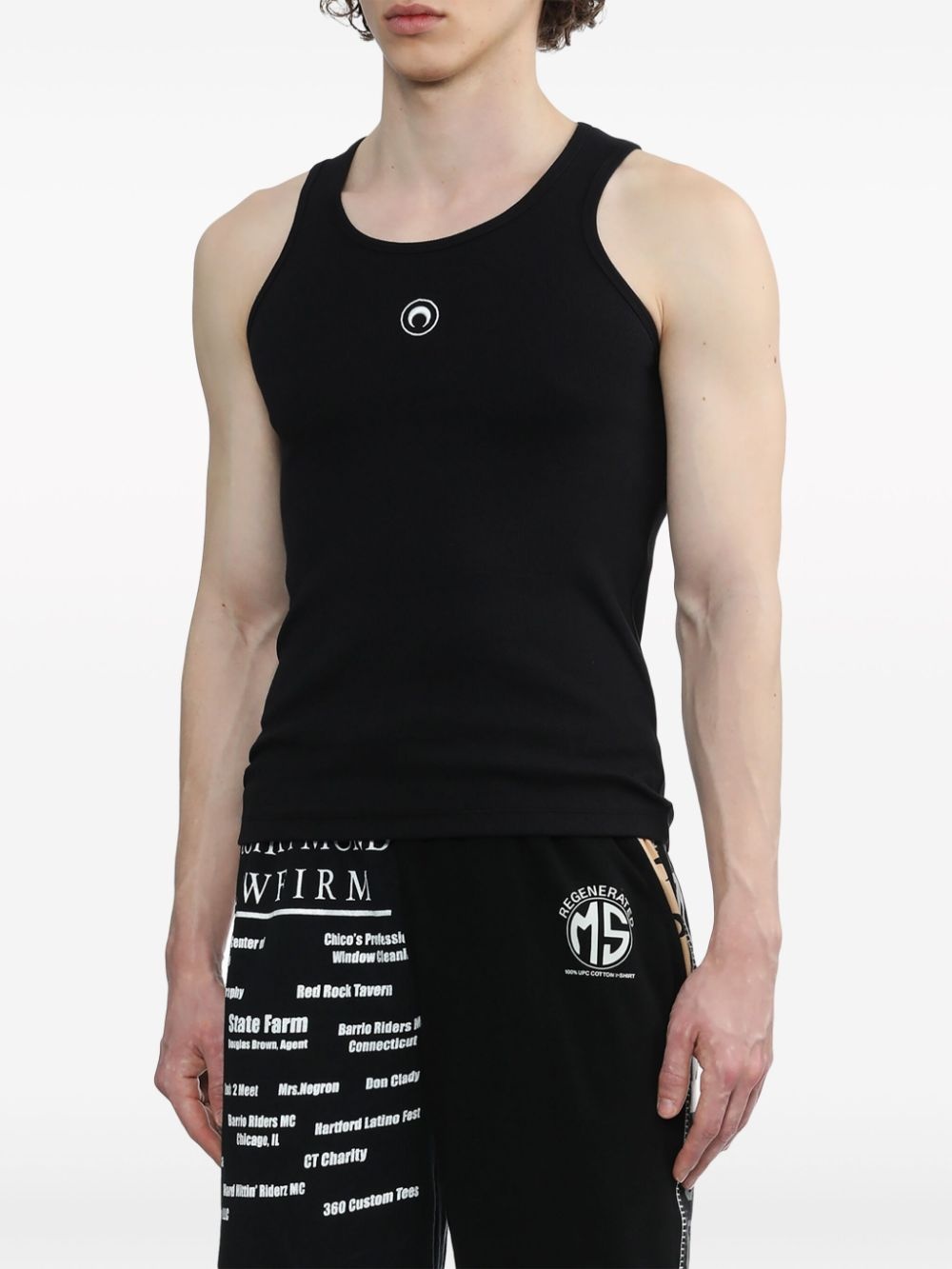 Crescent Moon-embroidered tank top - 3