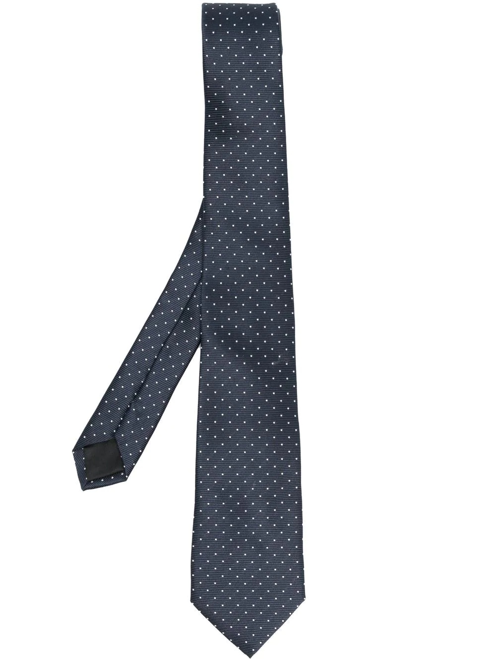 polka dot embroidered silk tie - 1