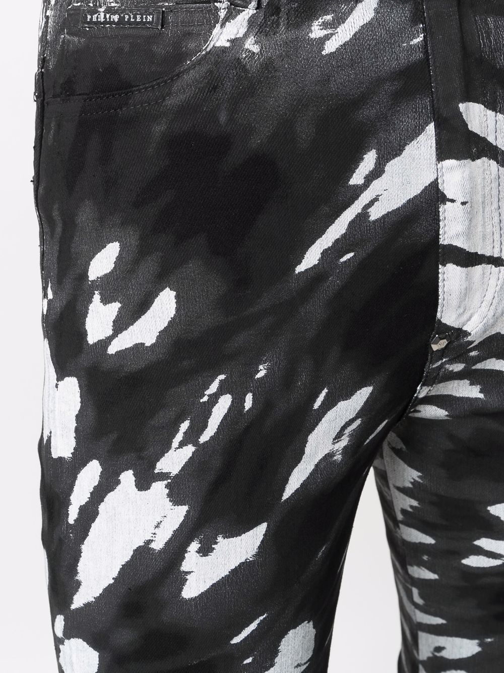 tie-dye slim-fit trousers - 5