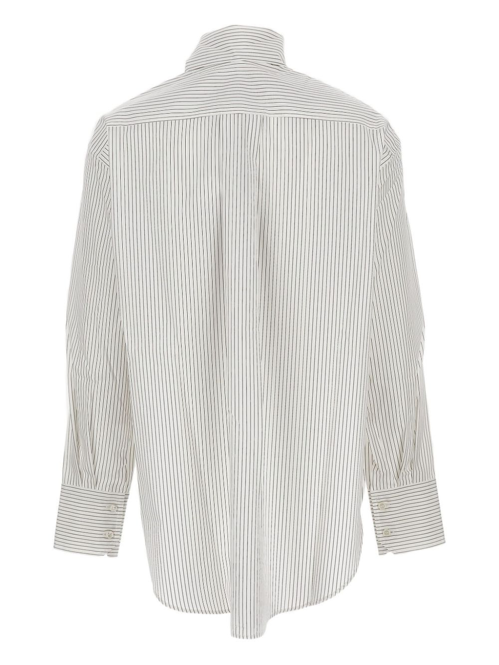 striped tie-neck shirt - 2