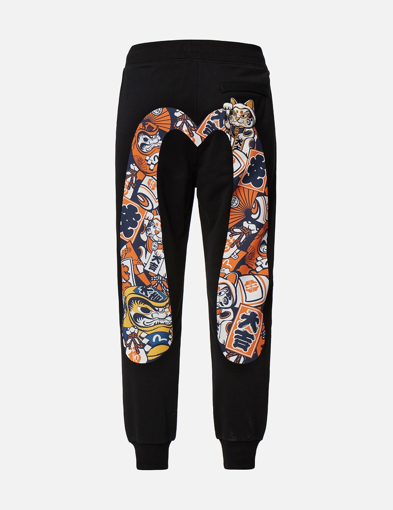 EVISU EVISU SQUAD DAICOCK PRINT WITH FORTUNE CAT EMBROIDERY SWEATPANTS outlook