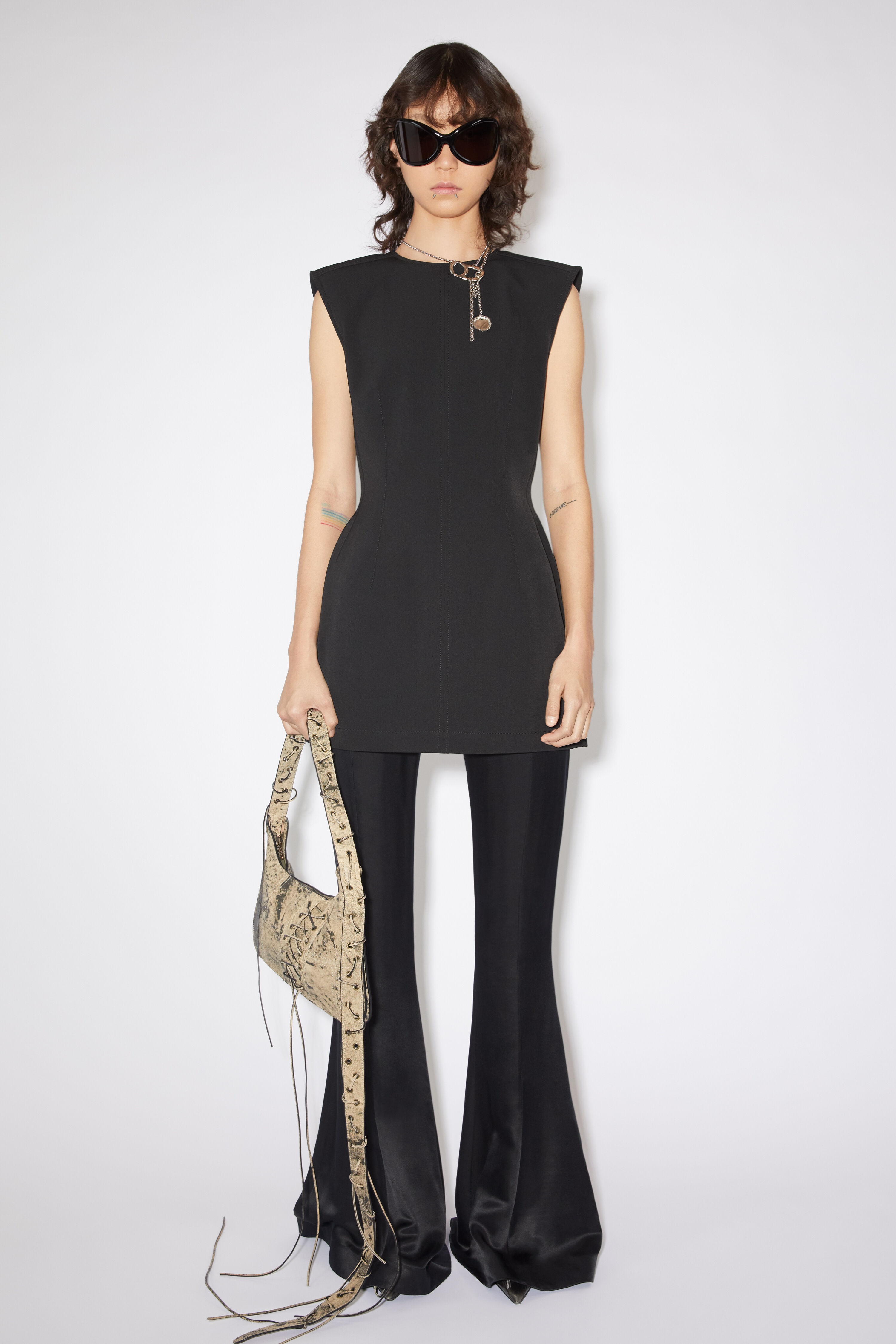 Wool blend dress - Black - 2