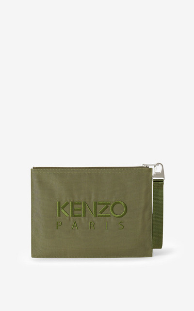 KENZO Large canvas Kampus Tiger pouch outlook