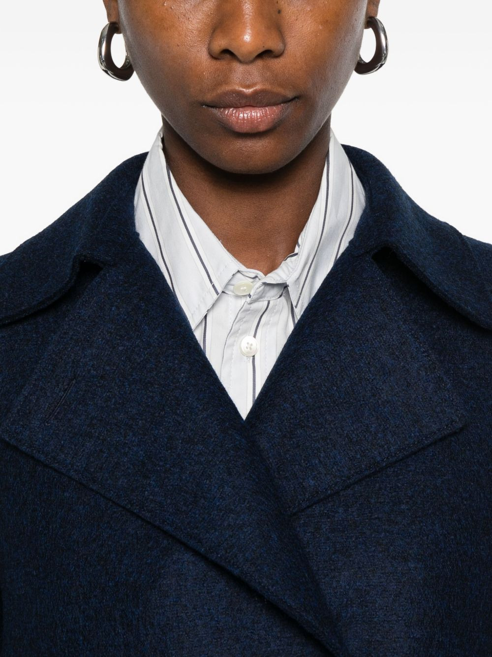 virgin wool double-breasted blazer - 5