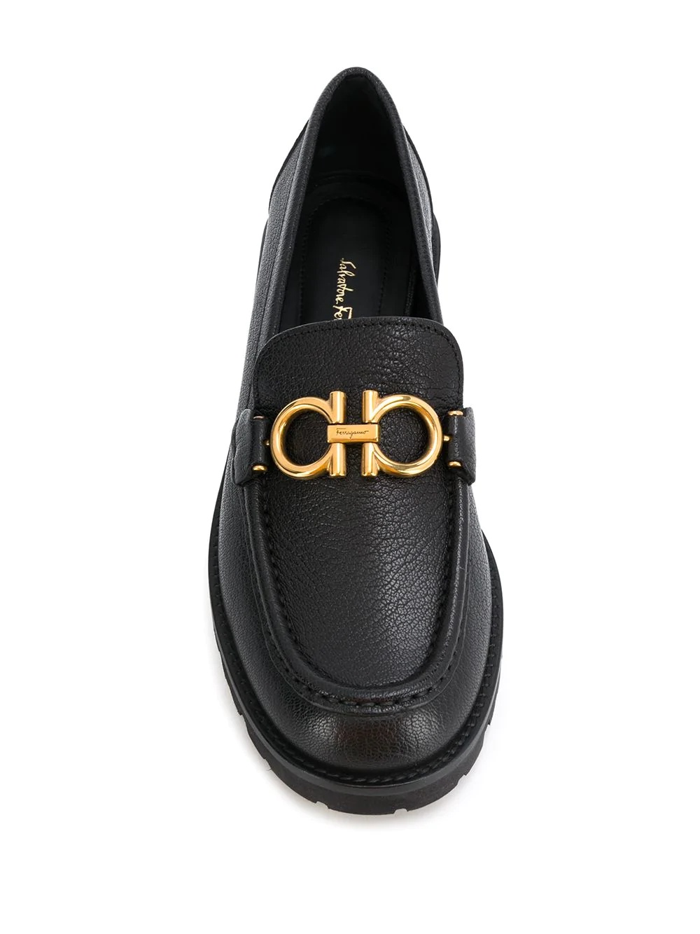 Gancini plaque loafers - 4