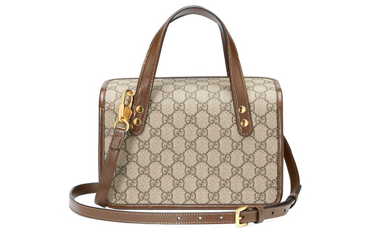(WMNS) Gucci Canvas Horsebit 1955 Old Flower Logo Single-Shoulder Bag Mini Brown 645453-92TCG-8563 - 5