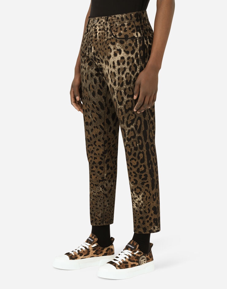 Loose jeans with DG leopard print - 4