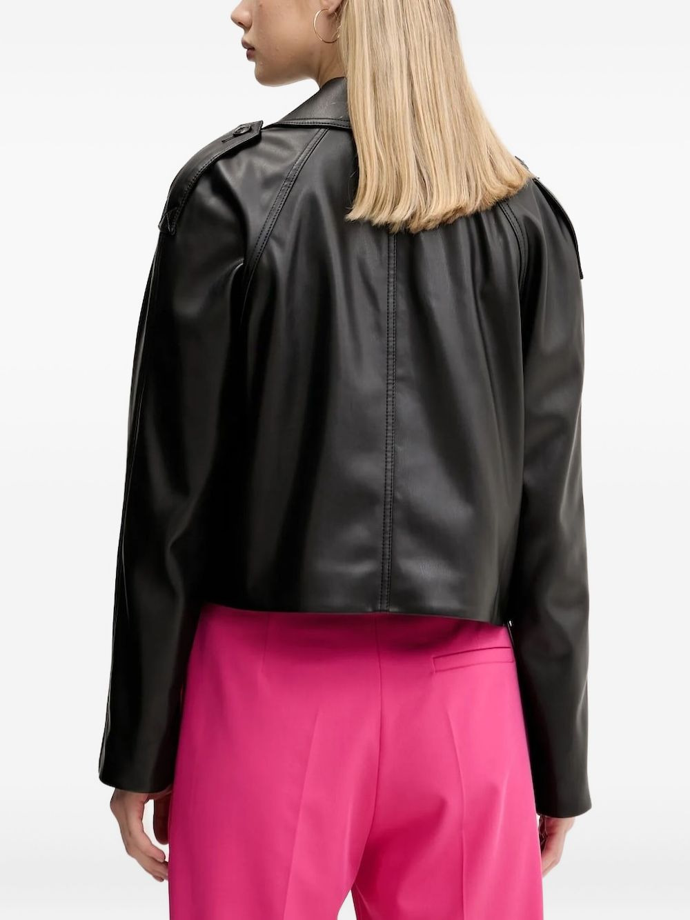 double-breasted cropped jacket - 2