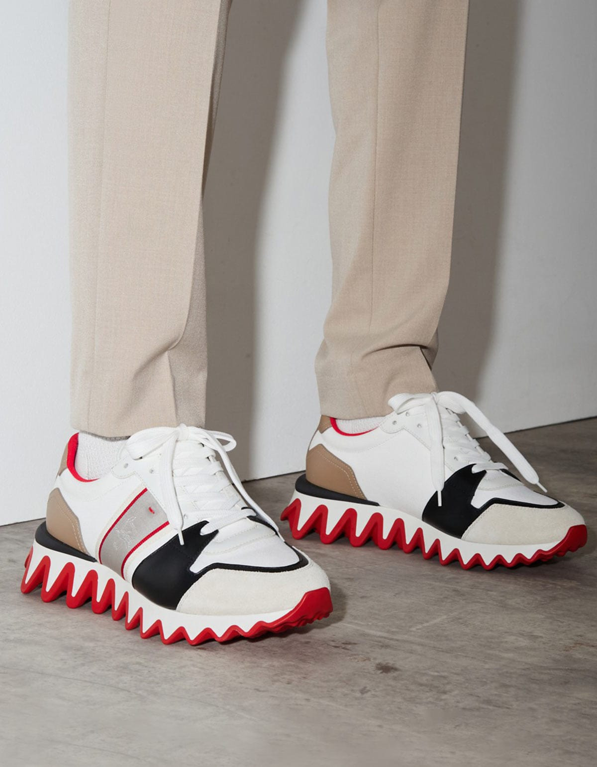 Christian Louboutin Nastroshark White Trainers - 2