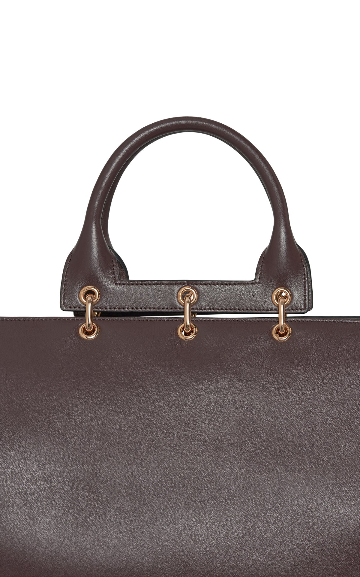 Large Amethyst Bag in Bordeaux Nappa Leather - 5