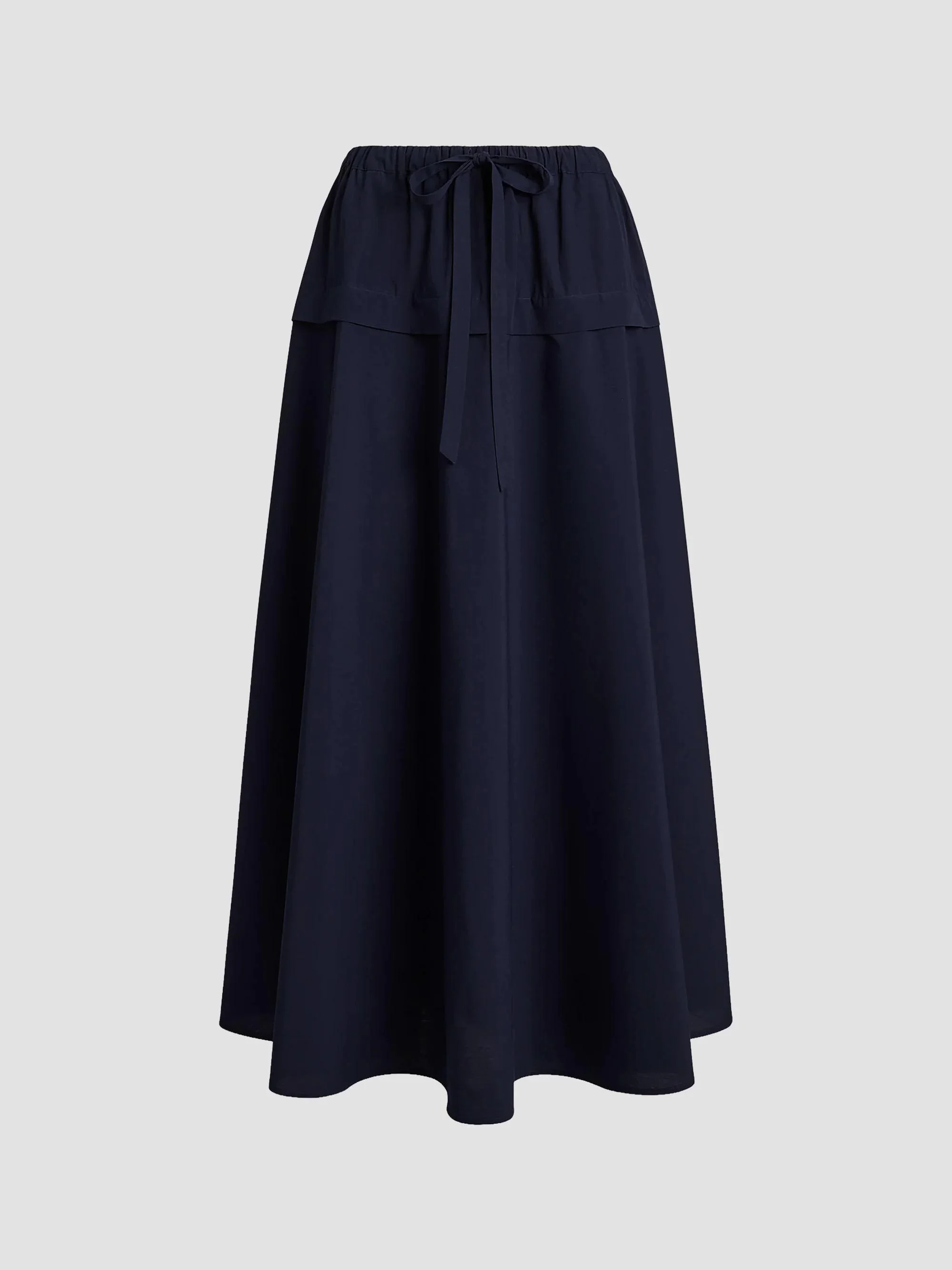 Women's Cotton Canvas A-Line Skirt - Hunter Navy - 1