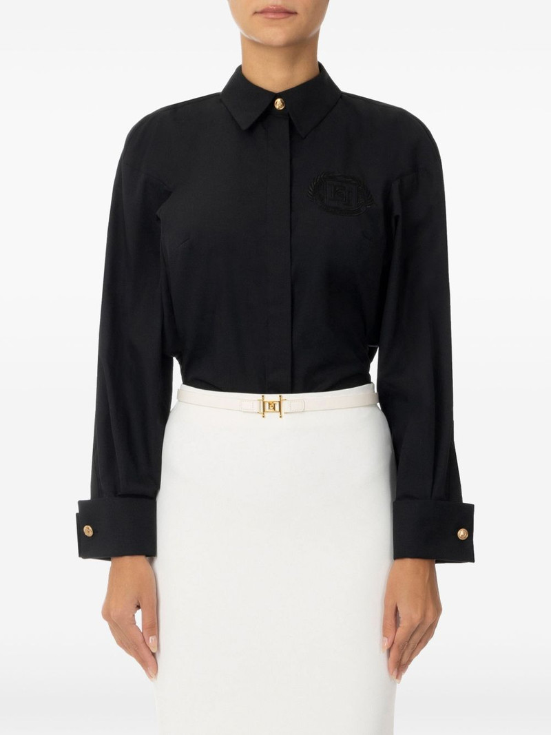 ELISABETTA FRANCHI embroidered cotton shirt outlook
