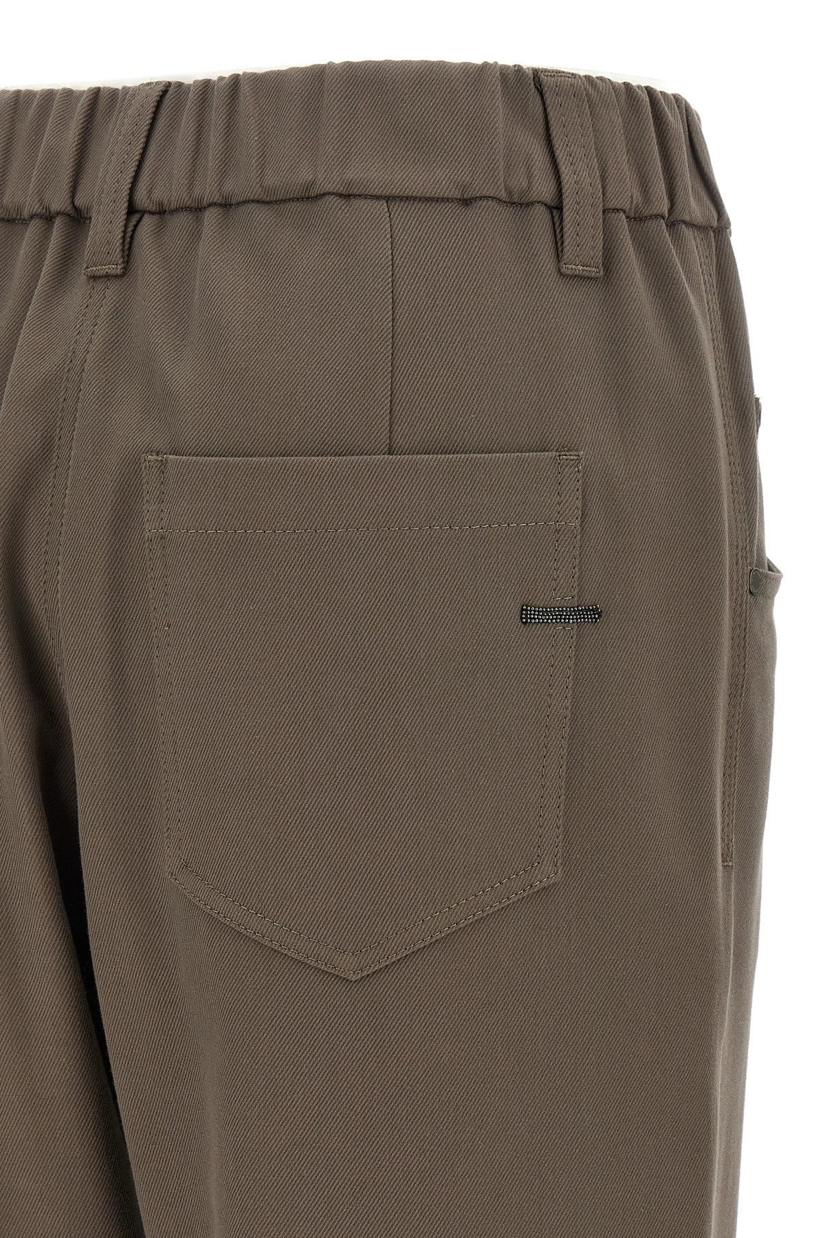 Brunello Cucinelli Women Shiny Bartack Pants - 4