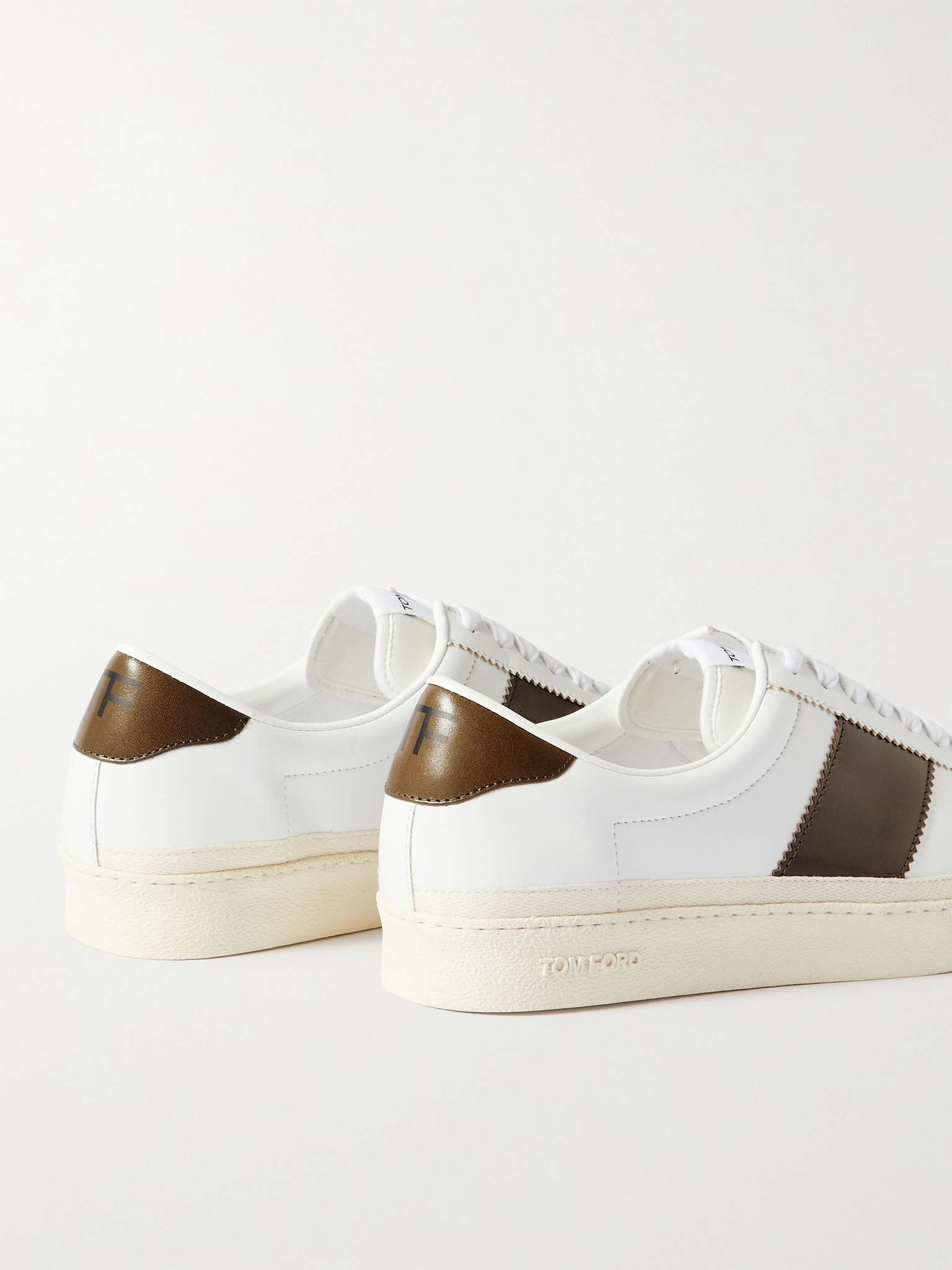 Bannister Panelled Faux Leather Sneakers - 5