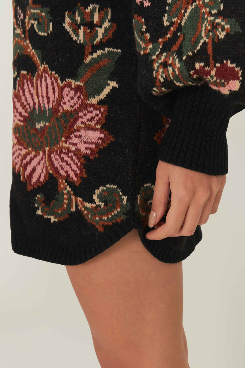 Black Ravenala Knit Mini Dress 4