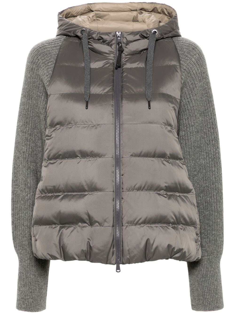 quilted hooded jacket - 1