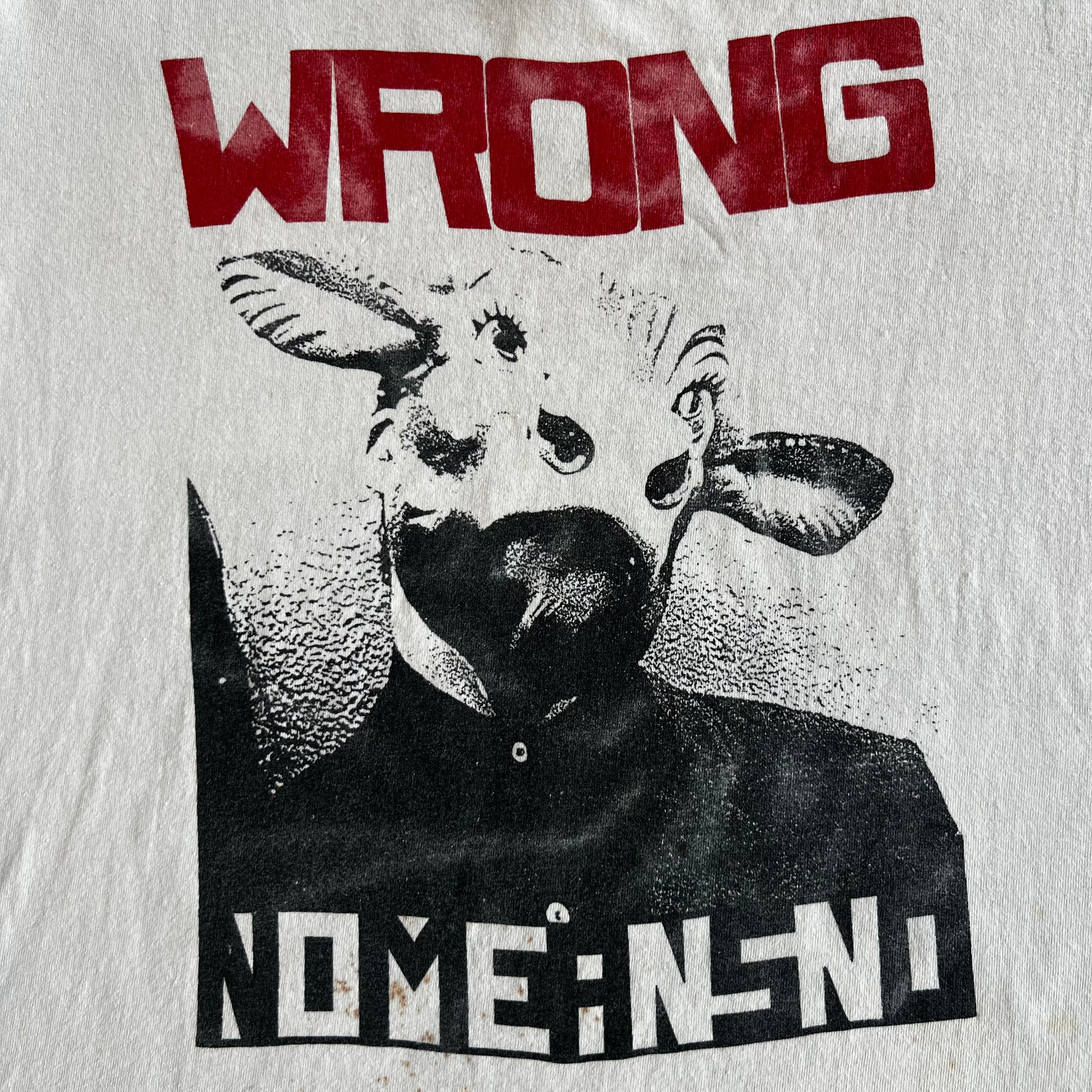 Final Blow - Vintage 80s No Means No "Wrong" T-Shirt SZ L - 2