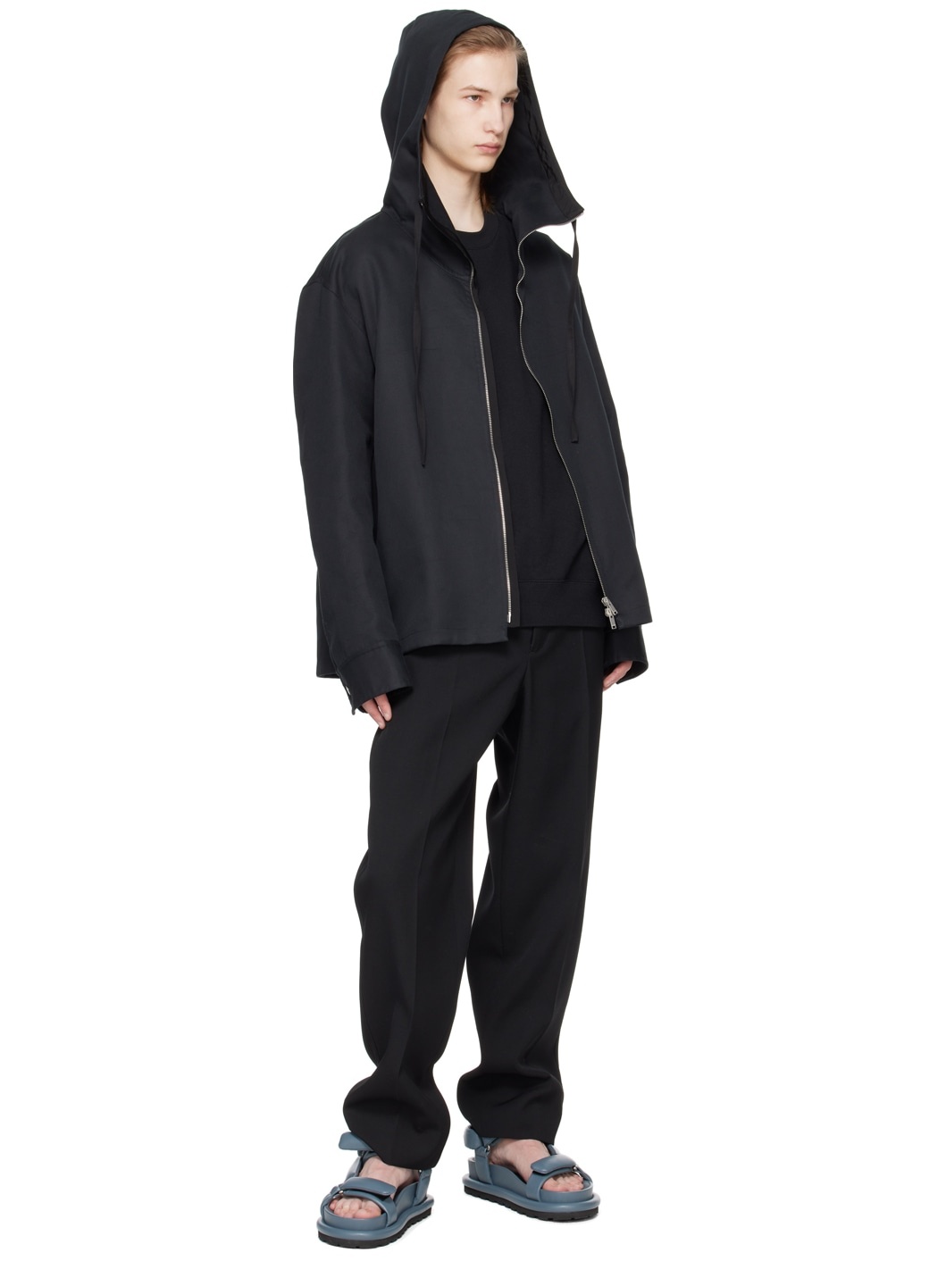 Black Hooded Jacket - 4