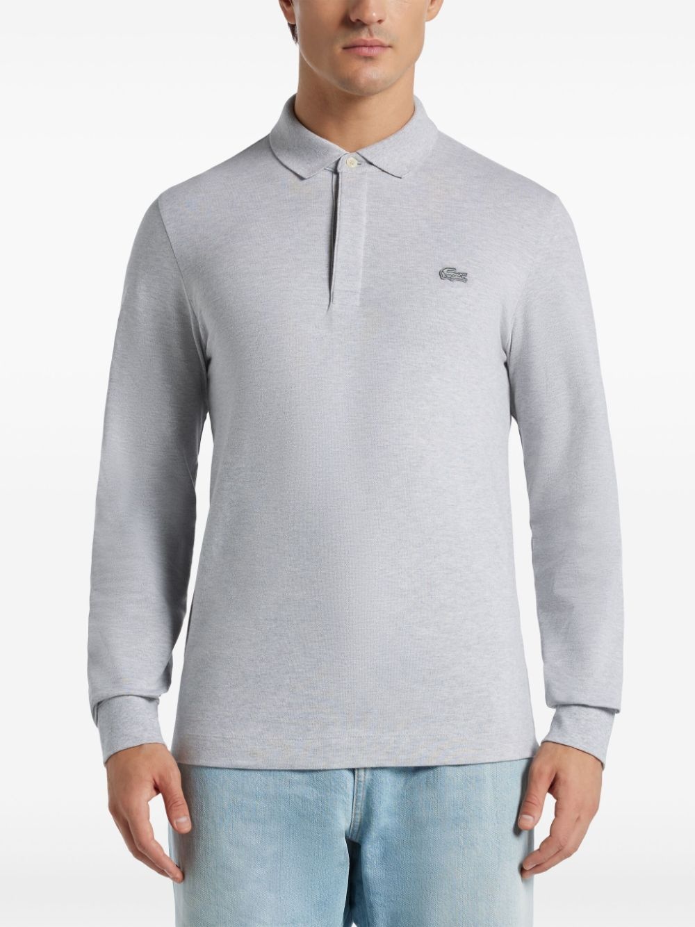 logo-patch polo shirt - 3