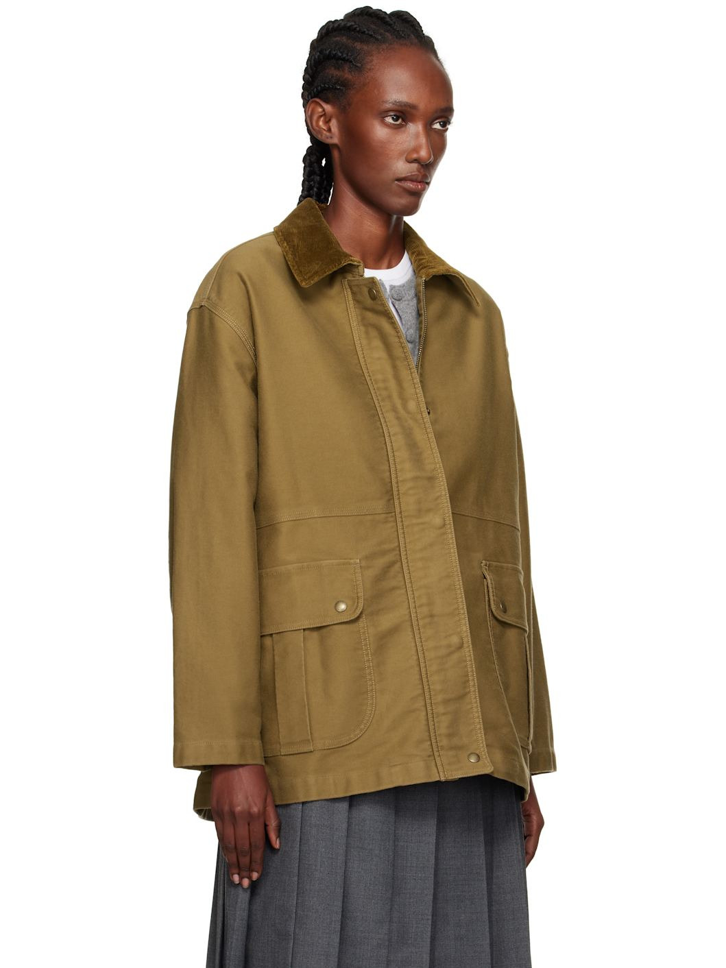 Khaki Mole Skin Hunting Cotton Jacket - 2