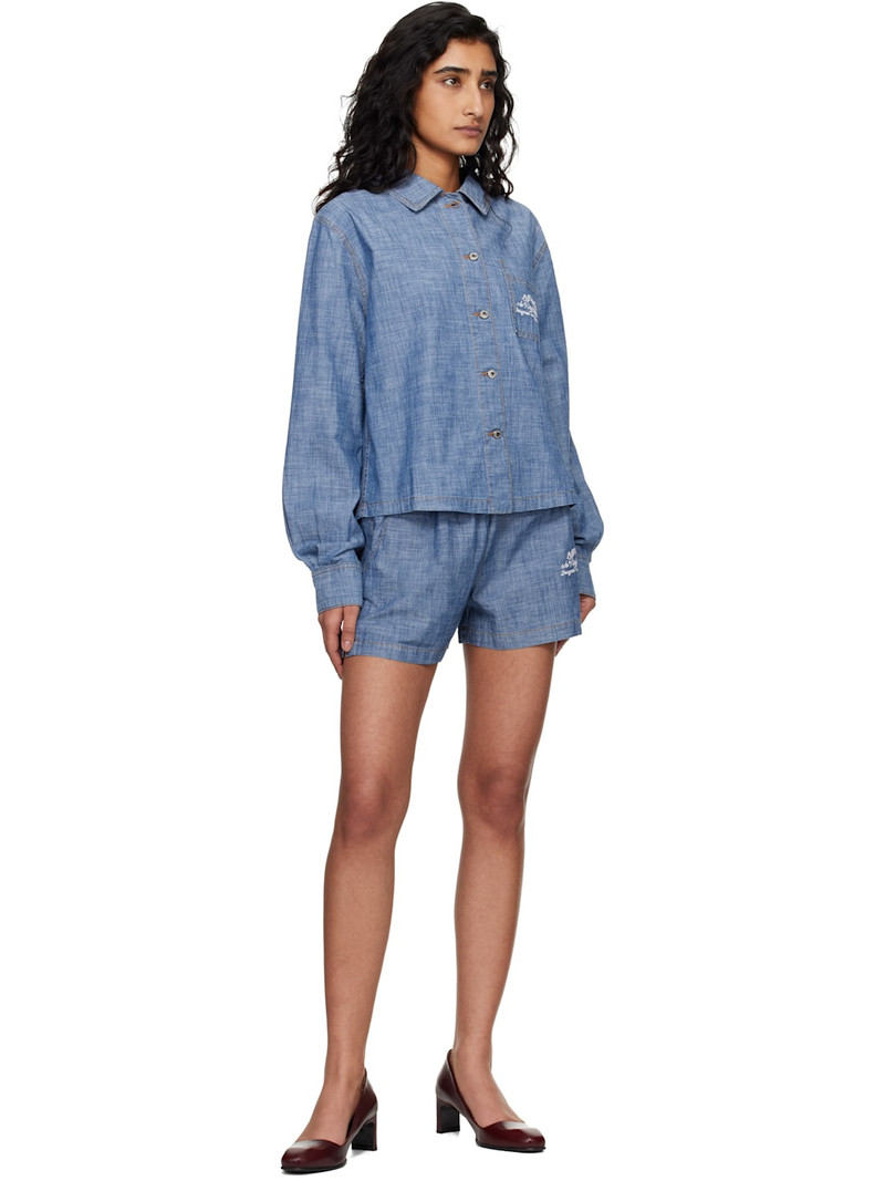 Off-White Blue Chambray Pajama Shirt outlook