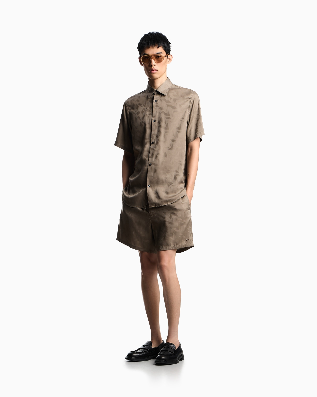 ASV SHORT-SLEEVED SHIRT IN JACQUARD LYOCELL - 2