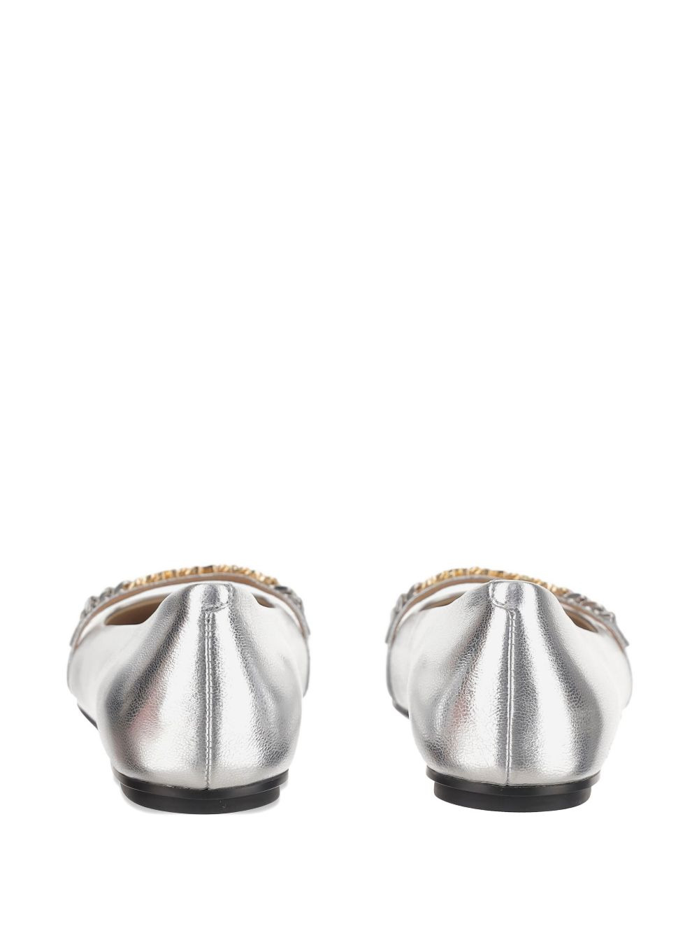 chain-embellished ballet flats - 3