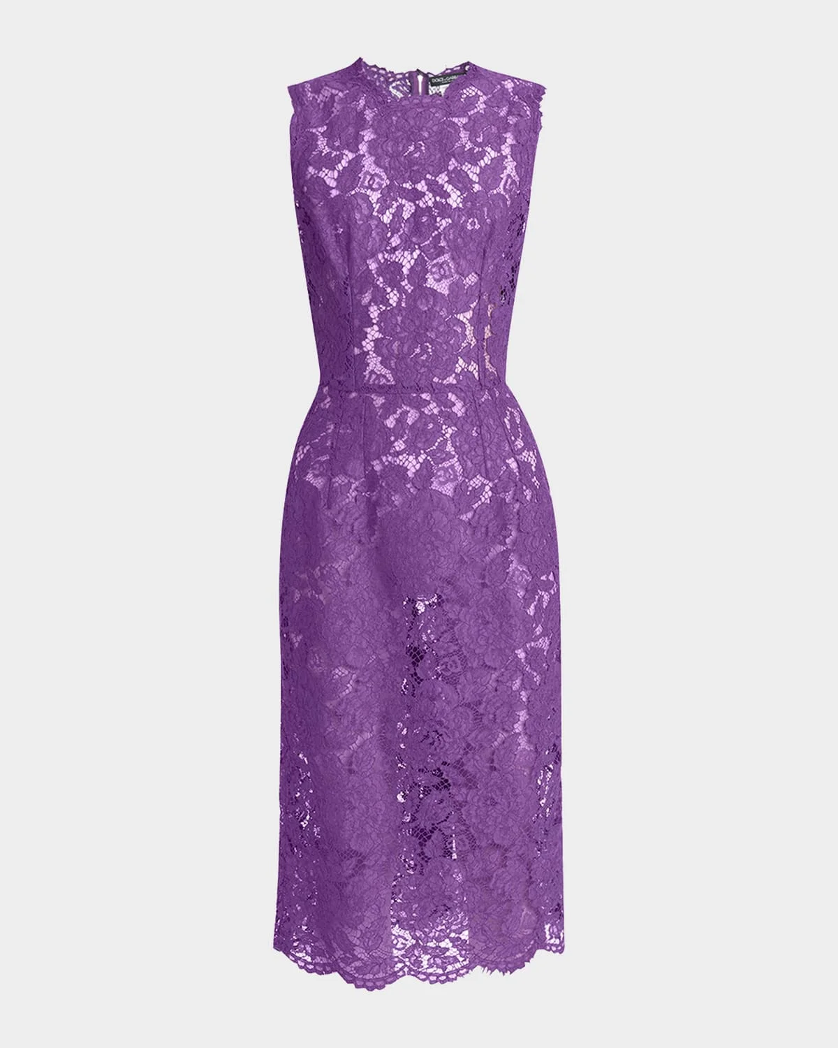 Floral Lace Midi Dress - 1