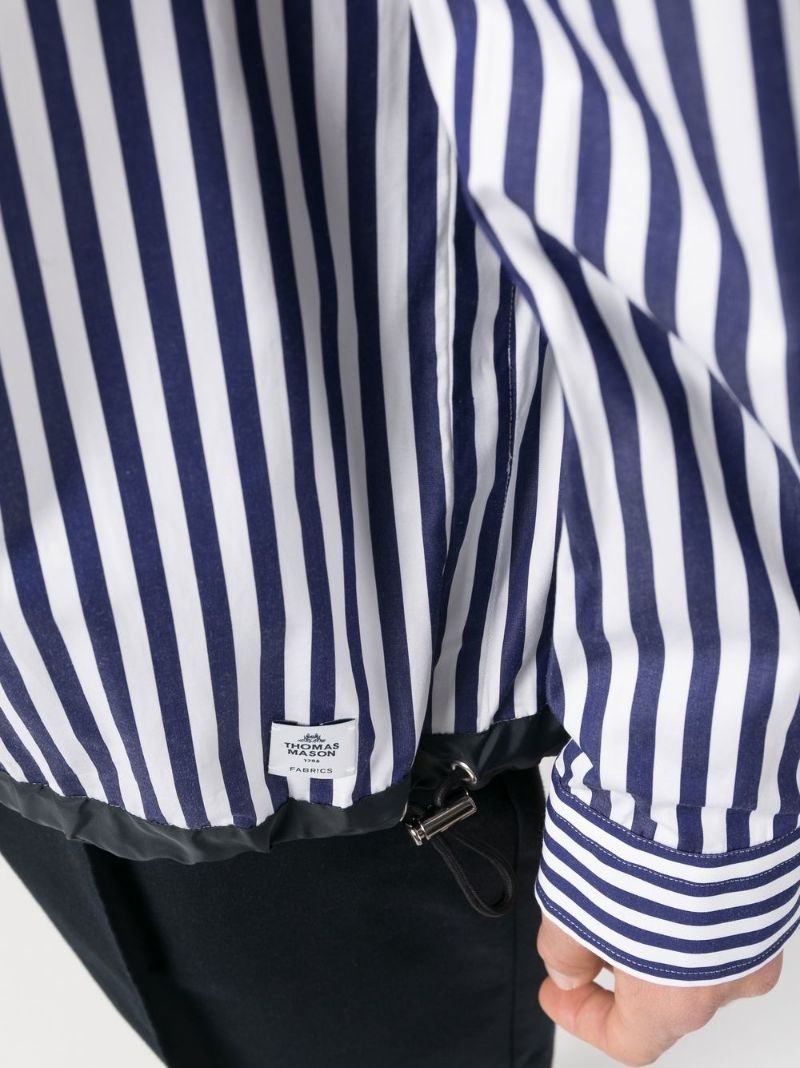 raised-logo striped shirt - 5