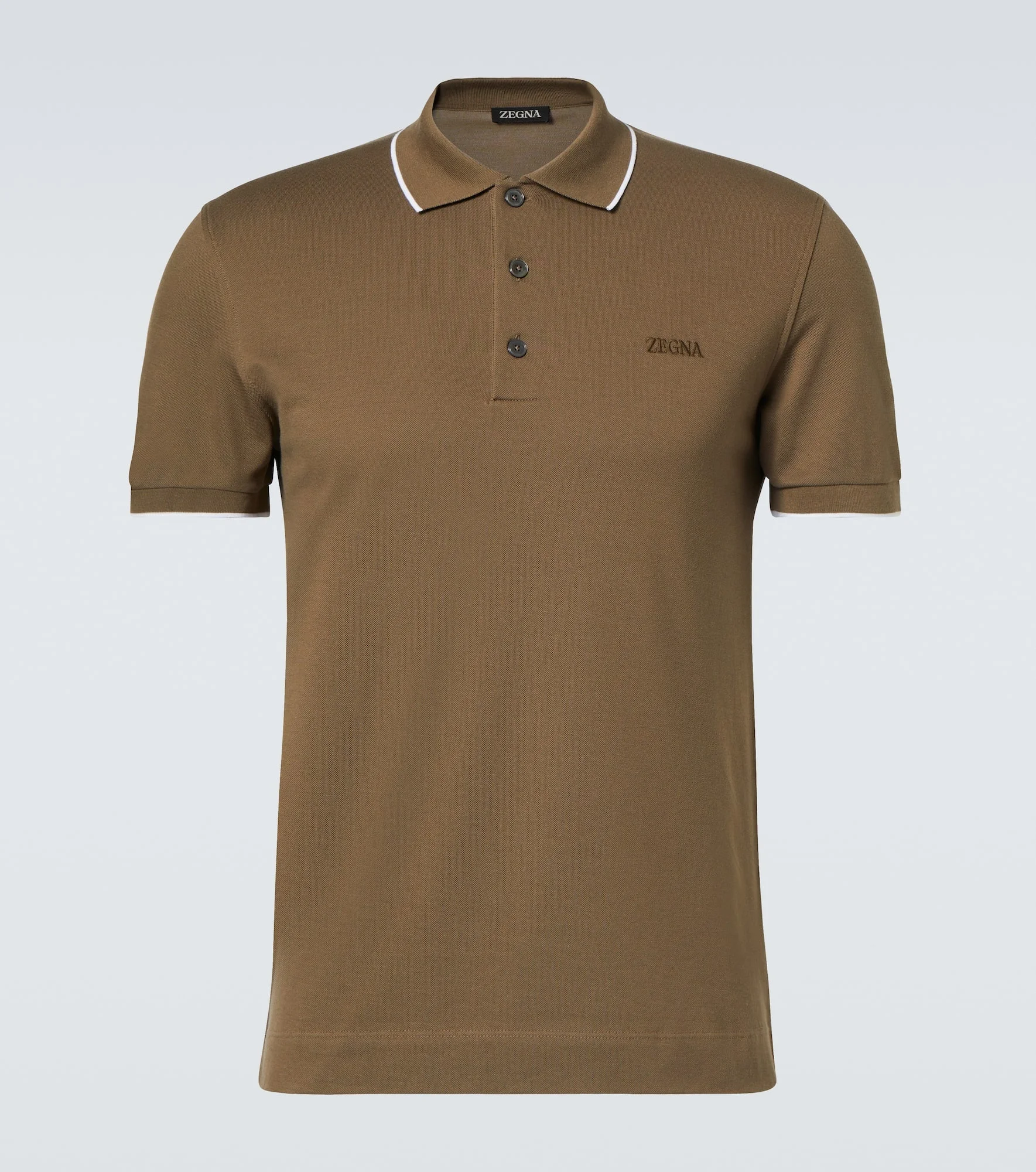 Cotton-blend polo shirt - 1