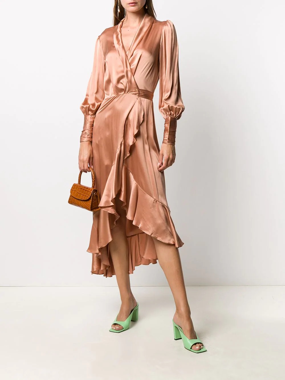 ruffle wrap dress - 2