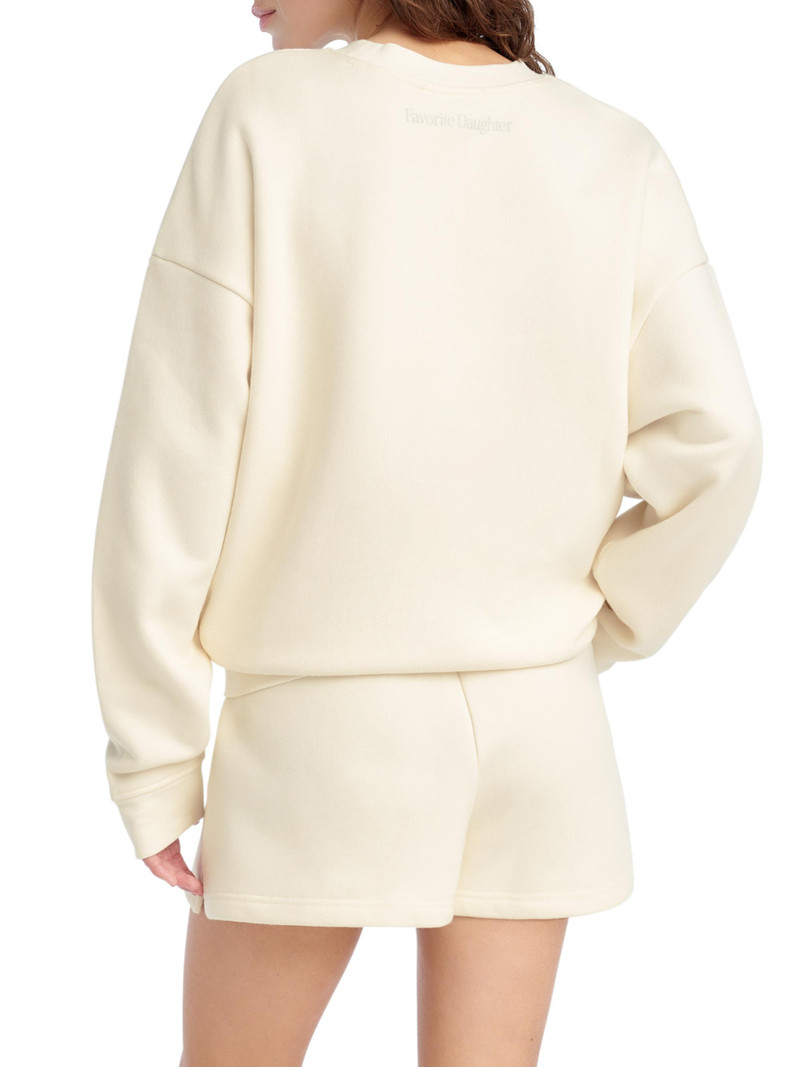 Women's The Mom of the Year Graphic Cotton-Blend Sweatshirt - Gardenia Light Sage 5