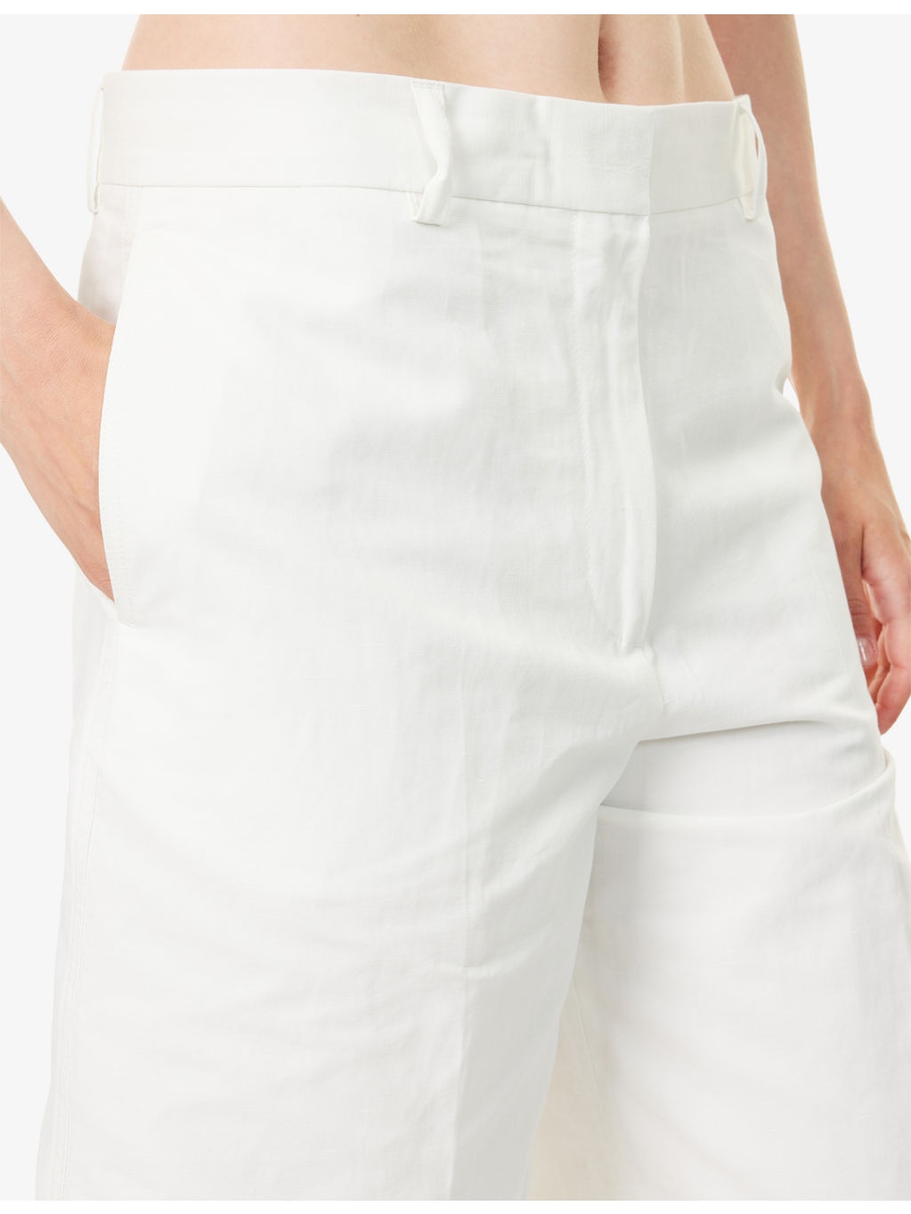 Tailored Straight-Leg Linen-Cotton Shorts - 5